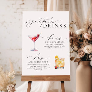 Ellesmere Moderne Minimale Signature Dranken Bord Poster