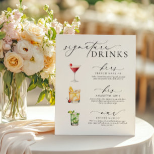 Ellesmere Moderne Minimale Signature Dranken Bord Reclamebord Met Voetstuk