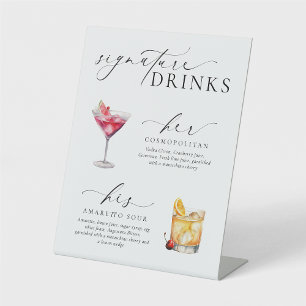 Ellesmere Moderne Minimale Signature Dranken Bord Reclamebord Met Voetstuk