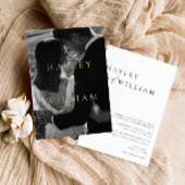 Ellesmere Moderne minimalistische bruiloft Folie Uitnodiging