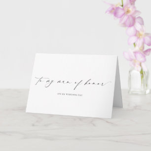 Ellesmere naar mijn Man van Eer Trouwdag Kaart