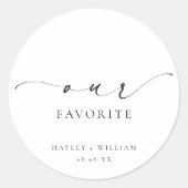 Ellesmere Onze Favoriete Favor Ronde Sticker (Voorkant)