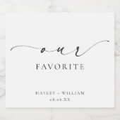 Ellesmere Onze favoriete gunst Sparkling Wijnetiket (Enkel label)