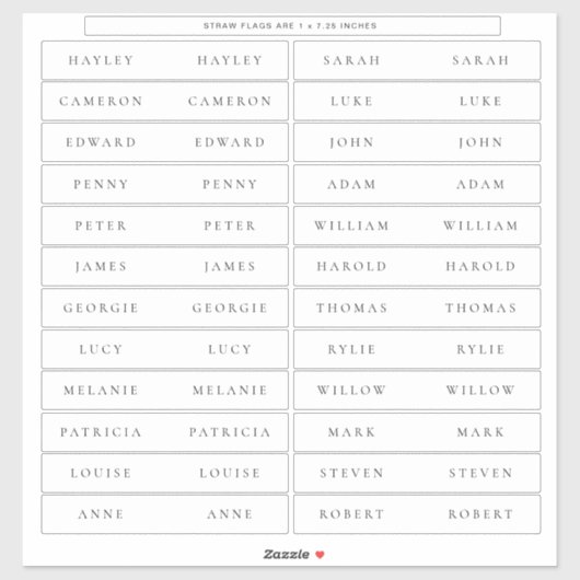 Ellesmere Plaats Kaart Stro Flags Drink Labels (Vel)