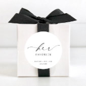 Ellesmere Son Favori Favor Autocollant Rond Classi