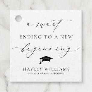 Ellesmere Sweet Ending Nieuw beginnend Afstuderen Bedankjes Labels