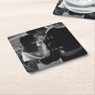 Ellesmere Trouwfoto Vierkante Kartonnen Onderzetter