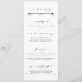 Ellesmere Wedding Ceremony Programma (Achterkant)