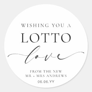 Ellesmere Wishing You A Lotto Love Bruiloft Ronde Sticker