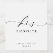 Ellesmere Zijn Favoriete Gunsten Wijn Etiket (Enkel label)