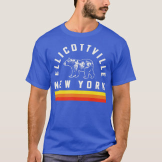 Ellicottville New York Souvenir Retro  Stri T-shirt