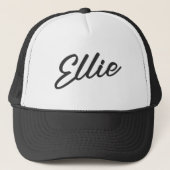 Ellie Custom wit en zwart Trucker Pet (Voorkant)