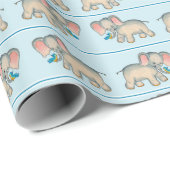 Ellie Elephant en de Bluebird Cadeaupapier (Rol Hoek)