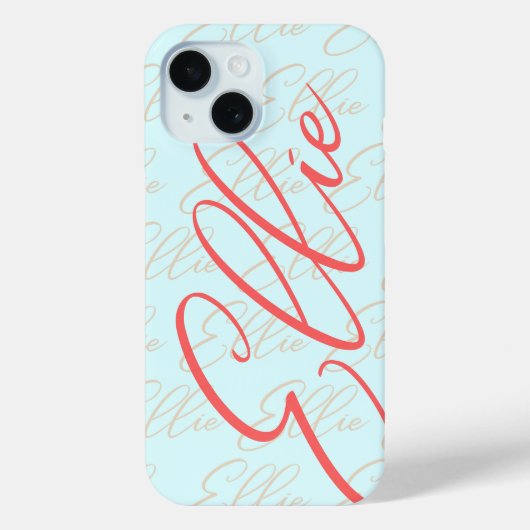 Ellie Herhalende Naam Patroon Case-Mate iPhone Case (Achterkant)