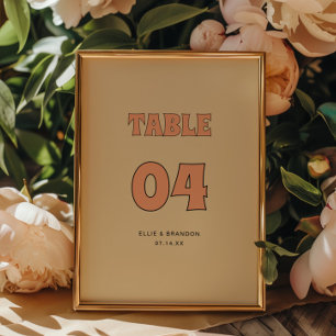 ELLIE Minimalistische Retro-Typografie Huwelijk Kaart