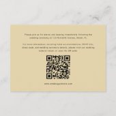 ELLIE Moderne Retro QR Code Trouwdetails Informatiekaartje (Achterkant)