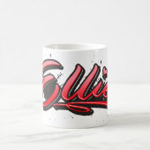 Ellie red Heart Graffiti Tasse Kaffeetasse Koffiemok (Center)