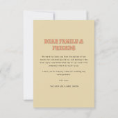 ELLIE Retro moderne & gewaagde trouwfoto Bedankkaart (Achterkant)