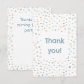 Elliot Confetti Waterverf Stippen Bedankt Card (Voorkant / Achterkant)