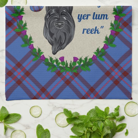 Elliot Scottie Chien serviette de cuisine (Plié)