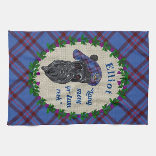 Elliot Scottie Chien serviette de cuisine (Horizontal)