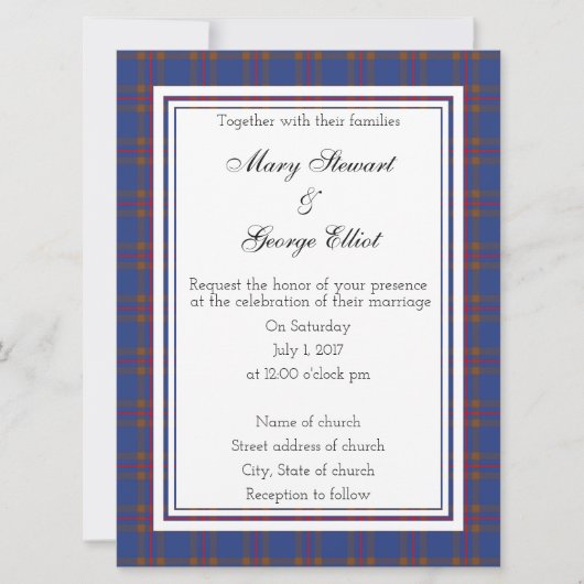 Elliot Scottish Faire-part de mariage (Devant)