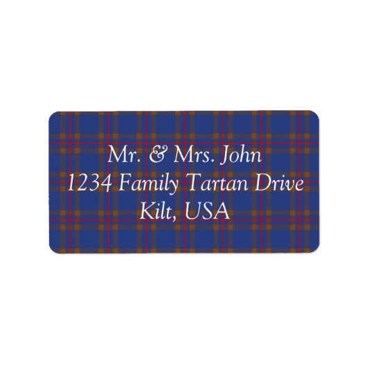 Elliot Tartan Label (Voorkant)