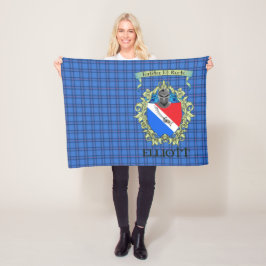 Elliott Crest en Tartan Fleece Deken