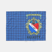 Elliott Crest en Tartan Fleece Deken (Voorkant (Horizontaal))