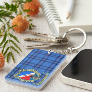 Elliott Crest en Tartanacrylzuur Sleutelhanger