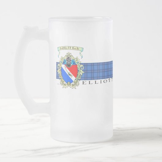 Elliott Crest & Tartan Mug (Gauche)