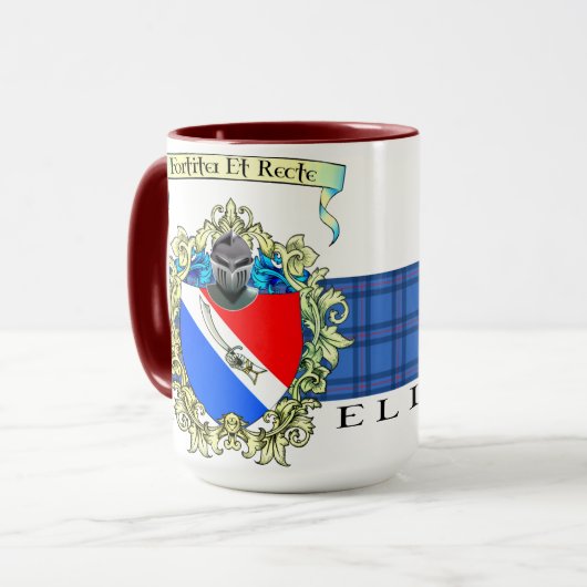 Elliott Tartan & Crest Mug (Devant gauche)
