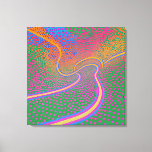 Elliptische curve en homogene dispersie kunsten canvas afdruk