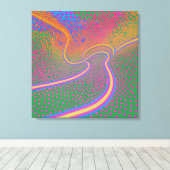 Elliptische curve en homogene dispersie kunsten canvas afdruk (Insitu (Houten vloer))