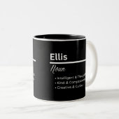 Ellis Boy Name Definition Personalized Mug Tweekleurige Koffiemok (Voorkant rechts)