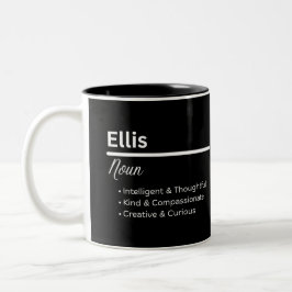 Ellis Boy Name Definition Personalized Mug Tweekleurige Koffiemok