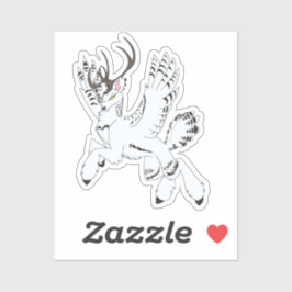 Ellis Fantasy Reindeer Custom-Cut Vinyl Sticker