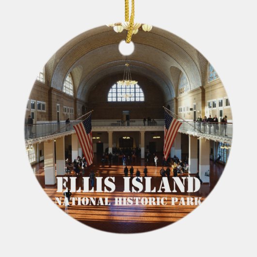 Ellis Island National Park Keramisch Ornament (Voorkant)