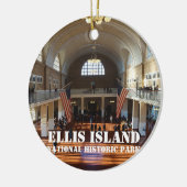 Ellis Island National Park Keramisch Ornament (Links)