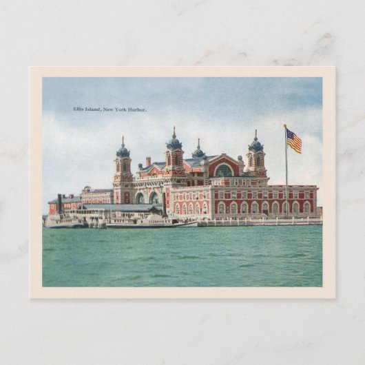 Ellis Island, New York Harbour Briefkaart (Voorkant)