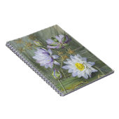 Ellis Rowan Blauw Wit Water Lelie Bloemen Notitieboek (Rechterzijde)