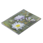 Ellis Rowan Blauw Wit Water Lelie Bloemen Notitieboek (Linkerzijde)
