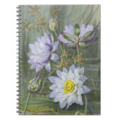 Ellis Rowan Blauw Wit Water Lelie Bloemen Notitieboek (Voorkant)