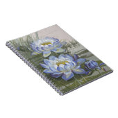 Ellis Rowan Blue Cloud Water Lily Flowers Notitieboek (Rechterzijde)