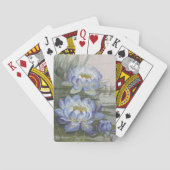 Ellis Rowan Blue Cloud Water Lily Flowers Pokerkaarten (Achterkant)