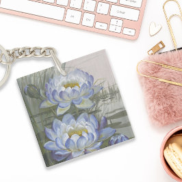 Ellis Rowan Blue Cloud Water Lily Flowers Sleutelhanger