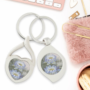 Ellis Rowan Blue Cloud Water Lily Flowers Sleutelhanger