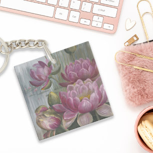 Ellis Rowan Pink Water Lily  Flowers Sleutelhanger