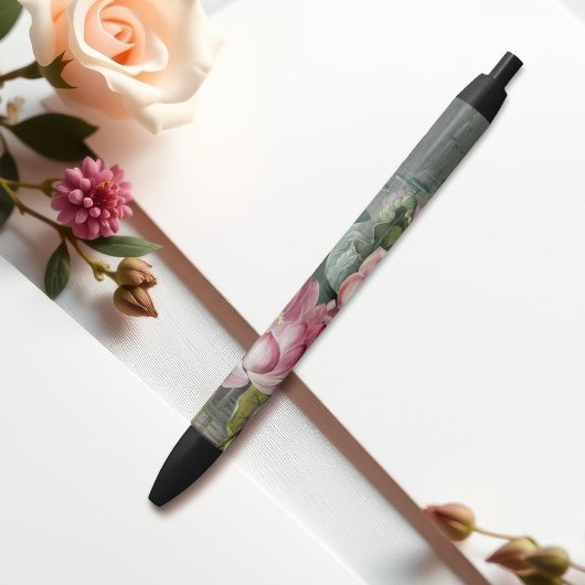 Ellis Rowan Sacred Lotus Water Lily Flower Zwarte Inkt Pen