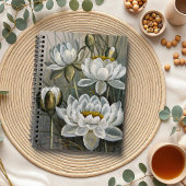 Ellis Rowan White Water Lily Flowers Notitieboek